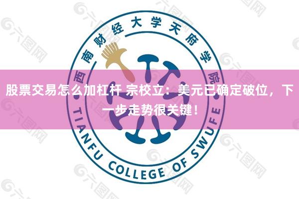 股票交易怎么加杠杆 宗校立：美元已确定破位，下一步走势很关键！