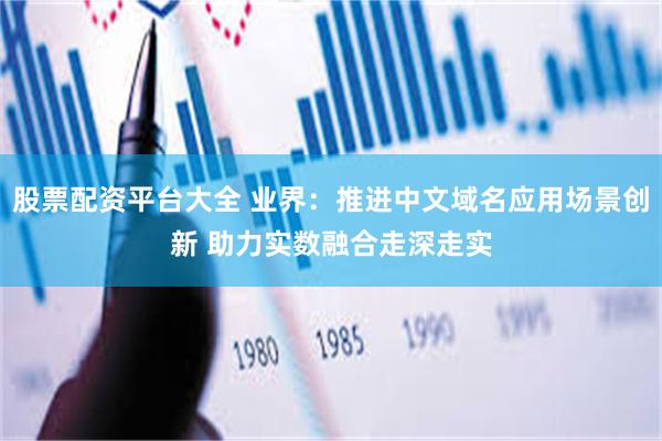 股票配资平台大全 业界：推进中文域名应用场景创新 助力实数融合走深走实